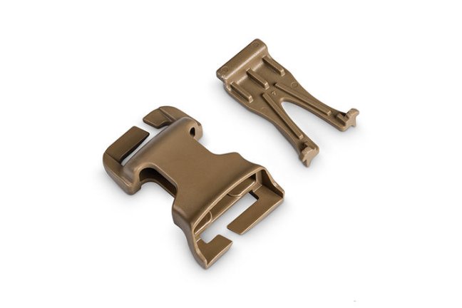 Přezka 2M WB SR PALS-mount, 25 mm + zadní deska, samice - Barva: Olivová